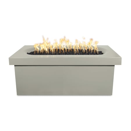 The Outdoor Plus 60 Rectangular Ramona Fire Table, GFRC Concrete, Ash, Spark Ignition with Flame Sense, Natural Gas OPT-RMNRT60FSEN-ASH-NG
